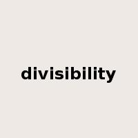 divisibility是什么意思