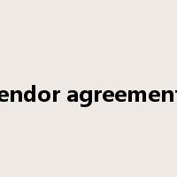 vendor agreements是什么意思