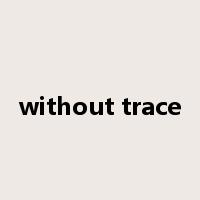 without trace是什么意思