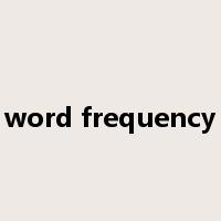 word frequency是什么意思
