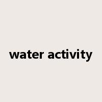 water activity是什么意思
