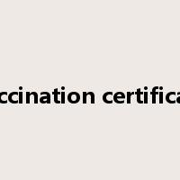 vaccination certificate是什么意思