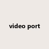 video port是什么意思