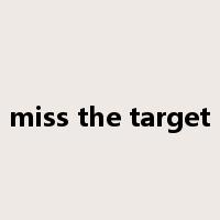 miss the target是什么意思