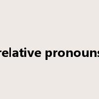 relative pronouns是什么意思