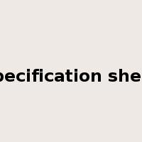 specification sheet是什么意思