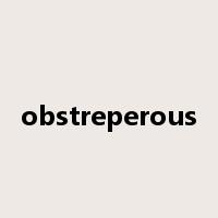 obstreperous是什么意思