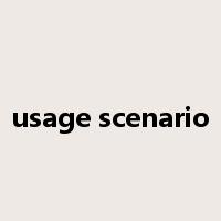 usage scenario是什么意思