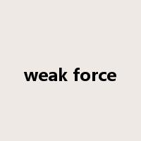 weak force是什么意思