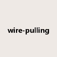 wire-pulling是什么意思