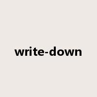 write-down是什么意思