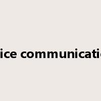 voice communication是什么意思