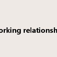 working relationship是什么意思