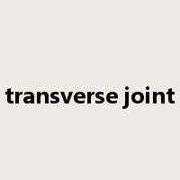 transverse joint是什么意思
