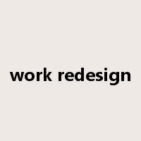 work redesign是什么意思
