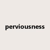 perviousness是什么意思