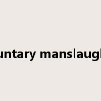voluntary manslaughter是什么意思
