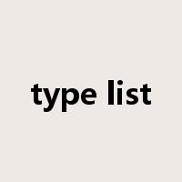 type list是什么意思