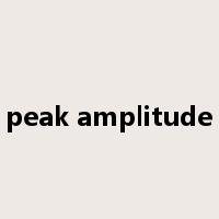peak amplitude是什么意思