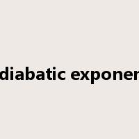 adiabatic exponent是什么意思