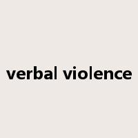 verbal violence是什么意思