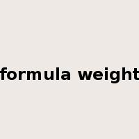 formula weight是什么意思