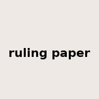 ruling paper是什么意思