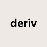 deriv是什么意思