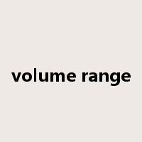 volume range是什么意思