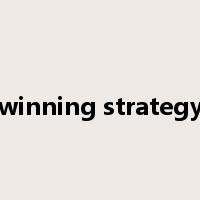 winning strategy是什么意思