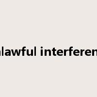 unlawful interference是什么意思