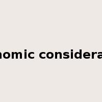 economic consideration是什么意思