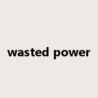 wasted power是什么意思