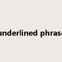 underlined phrase是什么意思