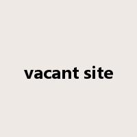 vacant site是什么意思