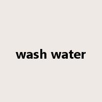 wash water是什么意思