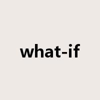 what-if是什么意思