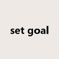 set goal是什么意思