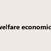 welfare economics是什么意思