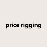 price rigging是什么意思