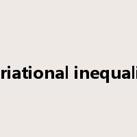 variational inequality是什么意思