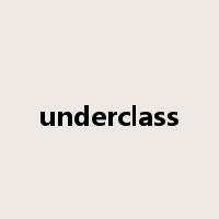 underclass是什么意思