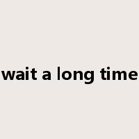 wait a long time是什么意思