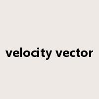 velocity vector是什么意思