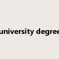 university degree是什么意思