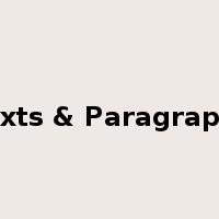 Texts & Paragraphs是什么意思