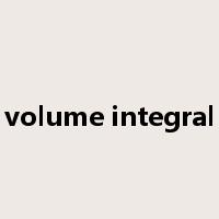 volume integral是什么意思