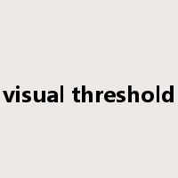 visual threshold是什么意思