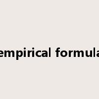 empirical formula是什么意思