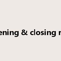 opening & closing rate是什么意思